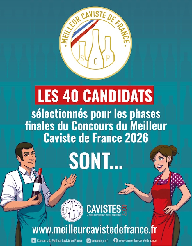 les 40 candidats sélectionnés pour le Concours du Meilleur Caviste de France 2026
